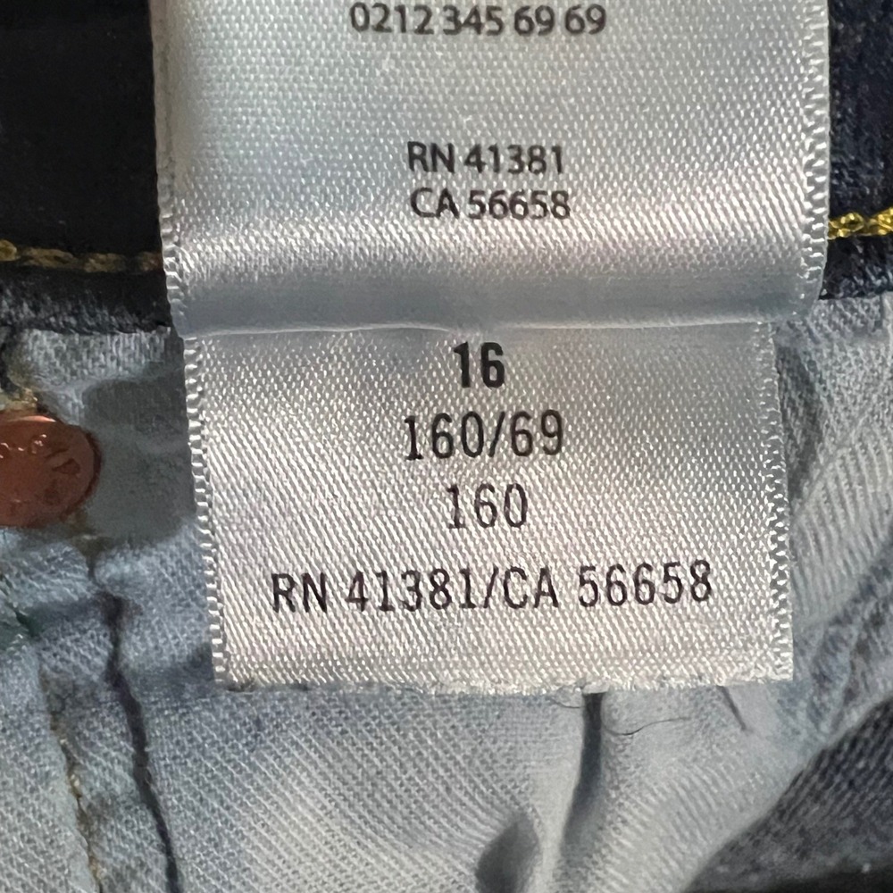 Polo Ralph Lauren Jeans Kids 16 Dark Blue Slim Fit Authentic Dungarees Denim - Picture 5 of 11